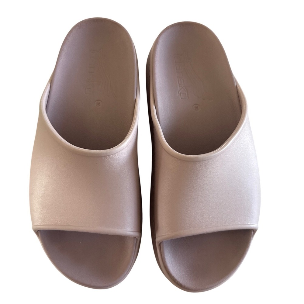 Dansko Devyn Mauve Blush Pink Platform Slide Recovery Sandals - Picture 6 of 12